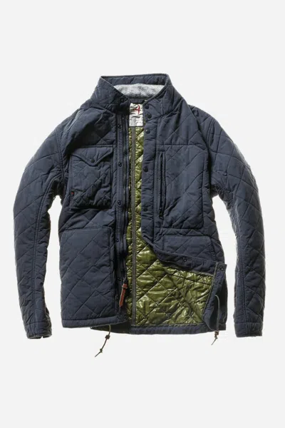 Relwen Men's Quilted Tanker Jacket In Navy In Blue