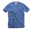 Relwen Men's Ringspun Pocket Tee In Royal/yellow Stripe In Blue