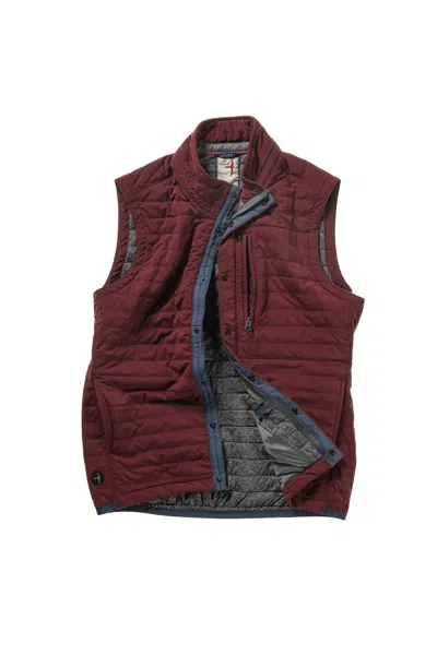 Pre-owned Relwen Windzip Quilted Vest In Burgundy