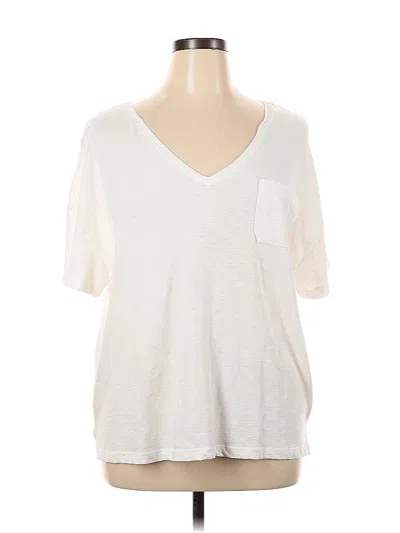 Pre-owned Remade 3/4 Sleeve T-shirt In White