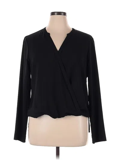 Pre-owned Remade Long Sleeve Blouse In Black