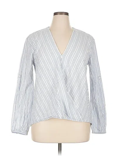 Pre-owned Remade Long Sleeve Blouse In Blue