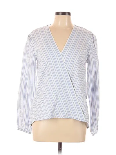 Pre-owned Remade Long Sleeve Blouse In Blue