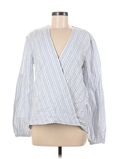 Pre-owned Remade Long Sleeve Blouse In Blue