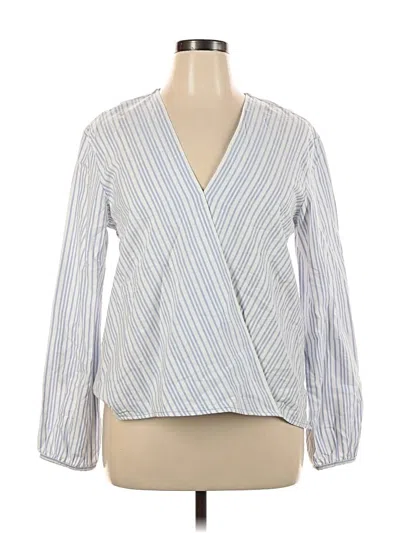 Pre-owned Remade Long Sleeve Blouse In Blue
