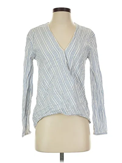 Pre-owned Remade Long Sleeve Blouse In Blue