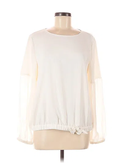 Pre-owned Remade Long Sleeve Blouse In White