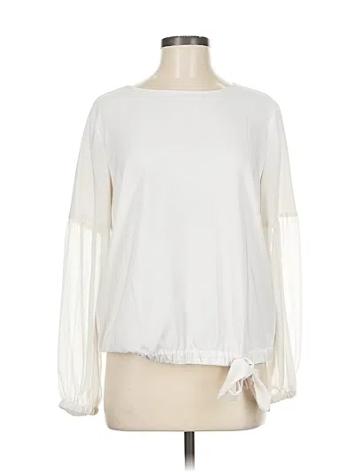 Pre-owned Remade Long Sleeve Blouse In White