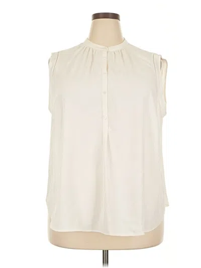 Pre-owned Remade Sleeveless Blouse In Ivory