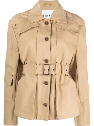 Remain Birger Christensen Belted Cargo Jacket In Pink