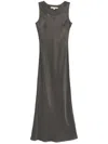 Remain Birger Christensen Bias-cut Check Maxi Dress In Grey
