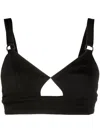 Remain Birger Christensen Biena Cut-out Crop Top In Schwarz