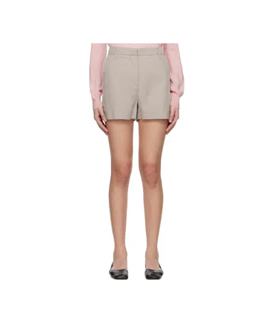 Remain Birger Christensen Belt Loop Shorts In Moon Rock