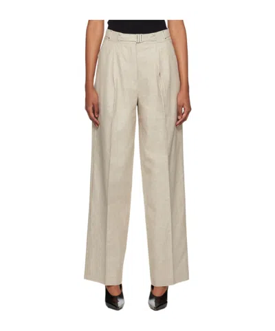 Remain Birger Christensen Belt-zip Casual Pants In Nude