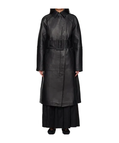 Remain Birger Christensen Bonded Coat In Black