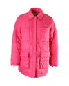 Remain Birger Christensen Anine Puffer Jacket In Pink Recycled Polyamide In Pink