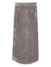 Remain Birger Christensen Asymmetric Midi Skirt In Gray