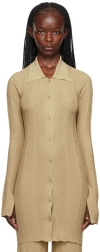 Remain Birger Christensen Beige Buttoned Cardigan In 16-1010 Incense Beig