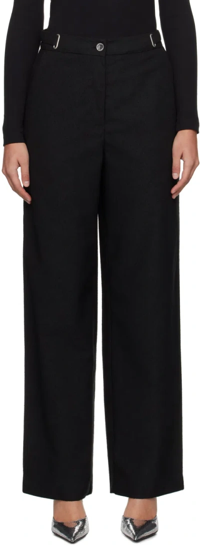 Remain Birger Christensen Black Belted Trousers In 1000 Black
