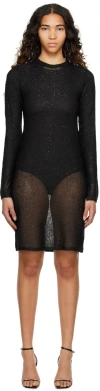Remain Birger Christensen Black Sequin Minidress In 1000 Black