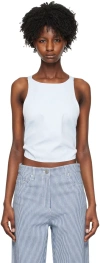 Remain Birger Christensen Blue Striped Tank Top In 15-3915 Kentucky Blu