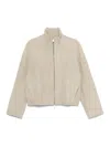 Remain Birger Christensen Bonded Leather Jacket In White