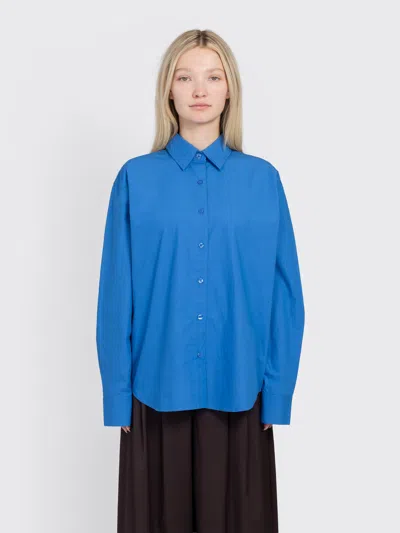 Remain Birger Christensen Boxy Shirt In Blue