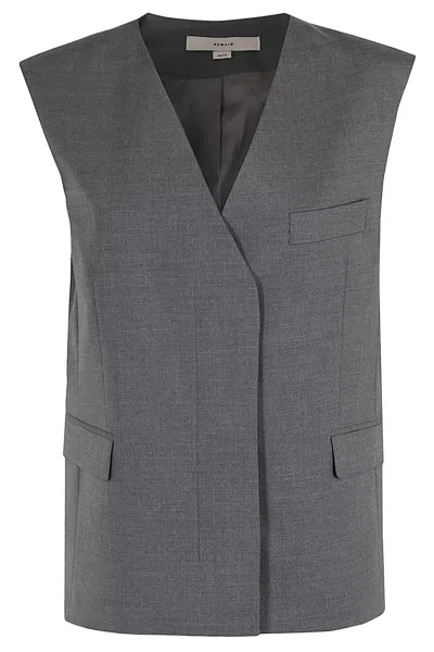 Remain Birger Christensen Boxy Waistcoat In Phantom