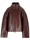 Remain Birger Christensen Burgundy Leather Jacket Jackets Bordeaux In Burgundy