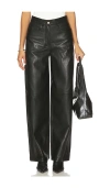 Remain Birger Christensen Sheepskin Panelled Straight-leg Trousers In Black