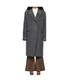 Remain Birger Christensen Heavy Wool Blend Long Coat In Black