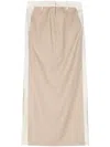 Remain Birger Christensen Zweifarbiger Midirock Aus Twill In Neutrals