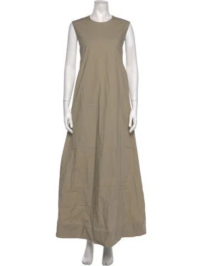 Pre-owned Remain Birger Christensen Crew Neck Long Dress W/ Tags In Neutrals