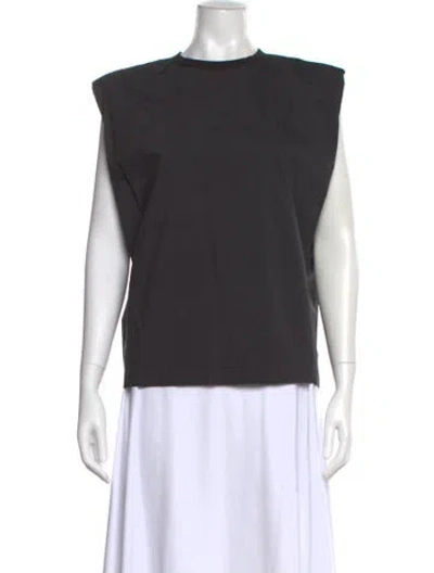 Pre-owned Remain Birger Christensen Crew Neck Sleeveless Top In Black