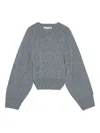 Remain Birger Christensen Crew-neck Wool Sweater In Gray