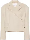 Remain Birger Christensen Cropped Wrap Blazer In Neutrals