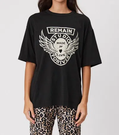 Remain Birger Christensen Cruiser Crew Neck Tee In Washed Black