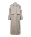Remain Birger Christensen Remain Trench Coat With Cropped Overlay And Classic Collar In Neutral