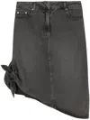 Remain Birger Christensen Drapy Denim Skirt In Grey