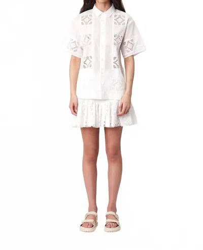 Remain Birger Christensen Elsa Shirt In Ivory In White