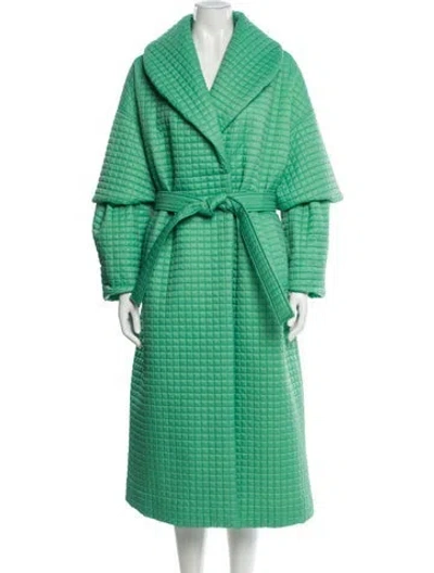 Pre-owned Remain Birger Christensen Faux Fur Coat In Green