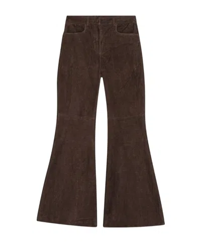 REMAIN BIRGER CHRISTENSEN FLARED SUEDE TROUSERS