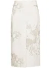Remain Birger Christensen Floral-print Midi Skirt In Neutrals