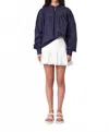Remain Birger Christensen Freya Mini Skirt In Ivory In Blue