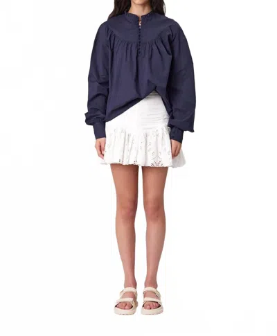 Remain Birger Christensen Freya Mini Skirt In Ivory In Blue