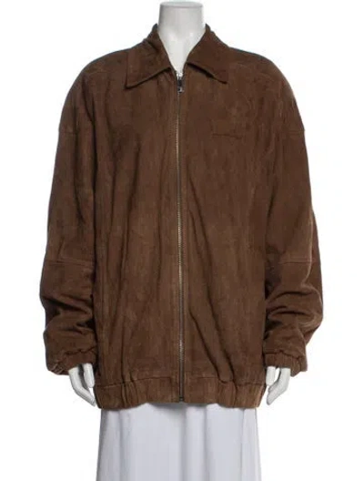 Pre-owned Remain Birger Christensen Goat Leather Jacket In Brown