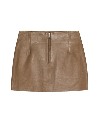 REMAIN BIRGER CHRISTENSEN GONNA MINI LEATHER BROWN