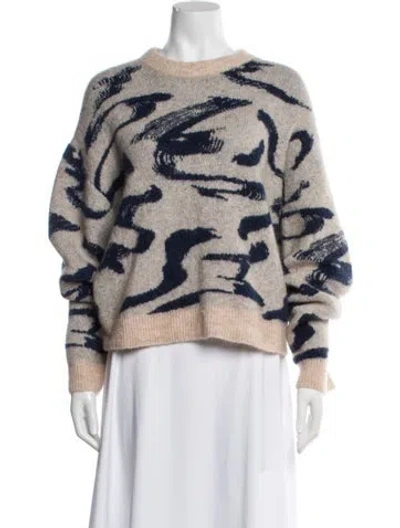 Pre-owned Remain Birger Christensen Graphic Print Crew Neck Sweater In Multi