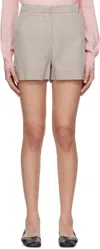 Remain Birger Christensen Gray Suiting Bermuda Shorts In 1675 Moon Rock