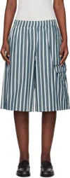 Remain Birger Christensen Green Poplin Basketball Shorts In 3030 Rain Forest Com